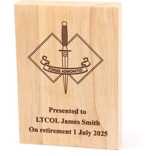 2nd Commando Regiment (2 CDO REGT) Heritage Wooden Award
