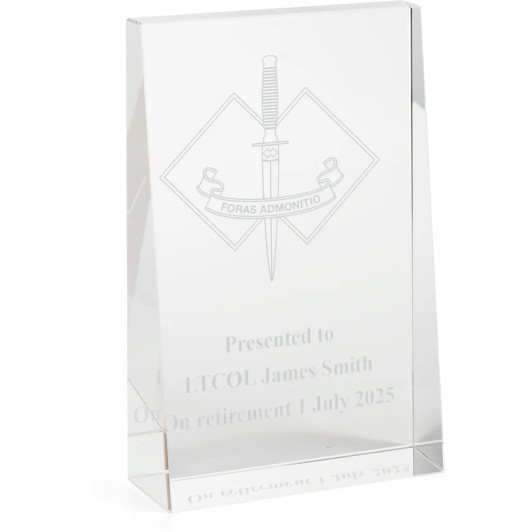 2nd Commando Regiment (2 CDO REGT) Glacier Glass Award in Gift Box