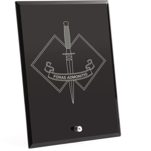 2nd Commando Regiment (2 CDO REGT) Nebula Black Glass Award in Gift Box