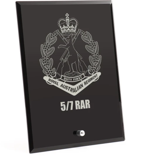 5/7 RAR Nebula Black Glass Award in Gift Box
