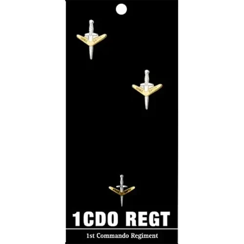 1 CDO REGT Cuff Links On Card 1st Commando Regiment (1 CDO REGT) 20mm full colour enamel cuff links. Order now from the military specialists. Displayed on a presentation card. These beautiful gold plated cuff links are the perfect