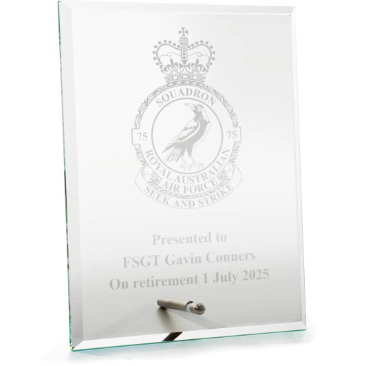 No 75 Squadron (75SQN) Everest Glass Award in Gift Box