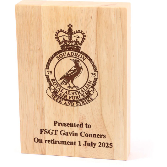 No 75 Squadron (75SQN) Heritage Wooden Award