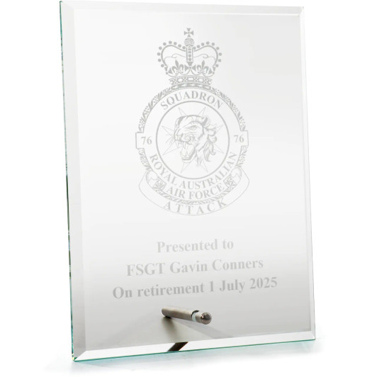 No 76 Squadron (76SQN) Everest Glass Award in Gift Box