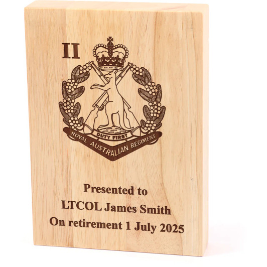 2nd Battalion, Royal Australian Regiment Heritage Wooden Award