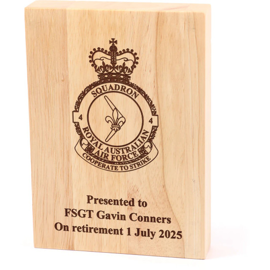 No 4 Squadron (4SQN) Heritage Wooden Award