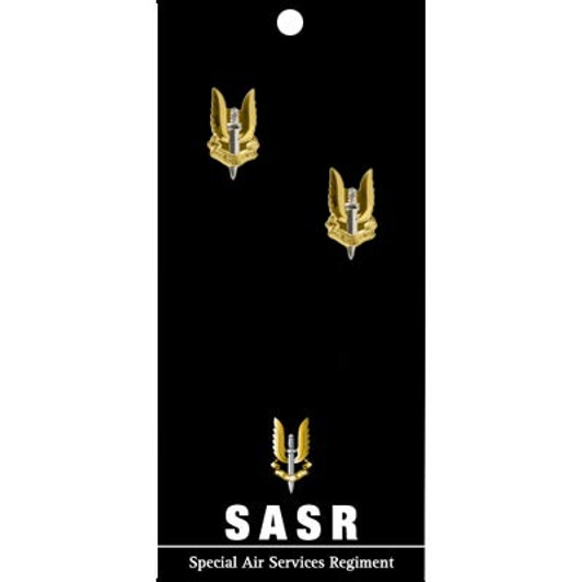 SASR Cuff Links On Card Special Air Service Regiment (SASR) 20mm full colour enamel cuff links. Order now from the military specialists. Displayed on a presentation card. These beautiful gold plated cuff links are the perfec