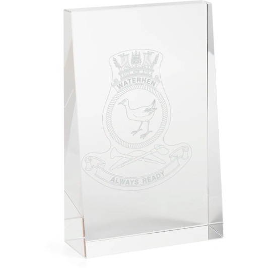 HMAS Waterhen Glacier Glass Award in Gift Box