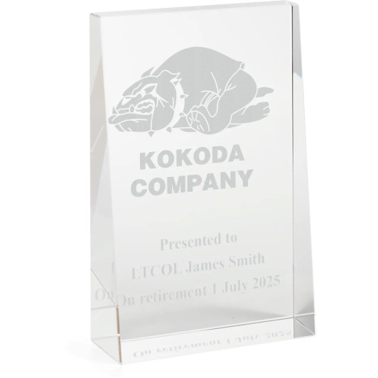 Kokoda Company Glacier Glass Award in Gift Box