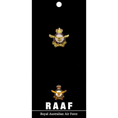 Air Force Lapel Pin On Card Air Force 20mm full colour enamel lapel pin. Order now from the military specialists. Displayed on a presentation card. This beautiful gold plated lapel pin will look great on both you jacket or on yo