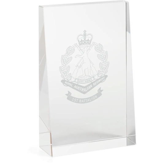 1st Battalion, Royal Australian Regiment Glacier Glass Award in Gift Box