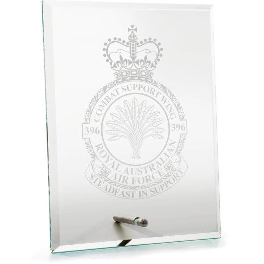 No 396 Combat Support Wing (396CSW) Everest Glass Award in Gift Box