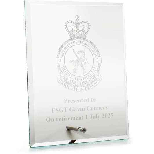 No 3 Security Forces Squadron (3SFS) Everest Glass Award in Gift Box