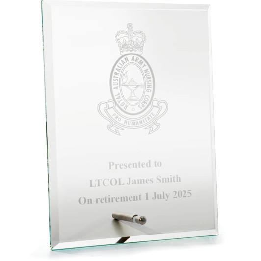 Royal Australian Army Nursing Corps (RAANC) Everest Glass Award in Gift Box