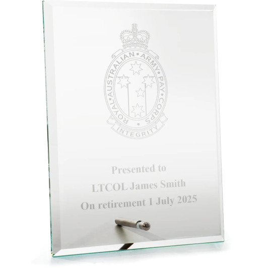 Royal Australian Army Pay Corps (RAAPC) Everest Glass Award in Gift Box