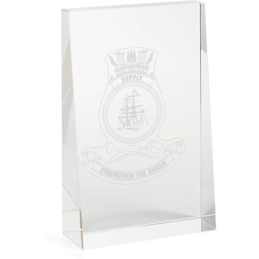 HMAS Supply (II) Glacier Glass Award in Gift Box