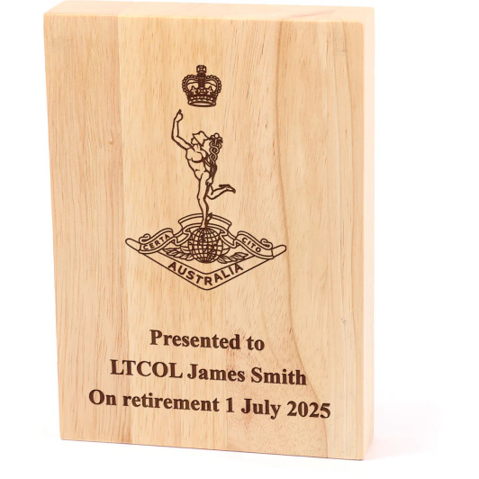 Royal Australian Corps of Signals (RASigs) Heritage Wooden Award