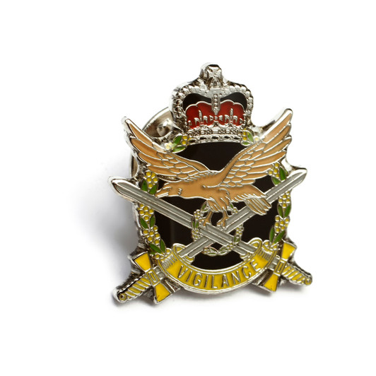 AAAvn Lapel Pin On Card The Australian Army Aviation Corps (AAAvn) 20mm full-colour enamel lapel pin, order now from the military specialists. Displayed on a presentation card. This beautiful silver-plated lapel pin will loo