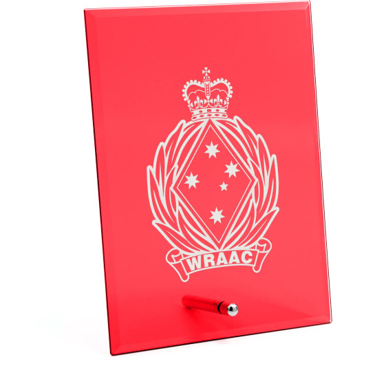 Women's Royal Australian Army Corps (WRAAC) Nebula Red Glass Award in Gift Box