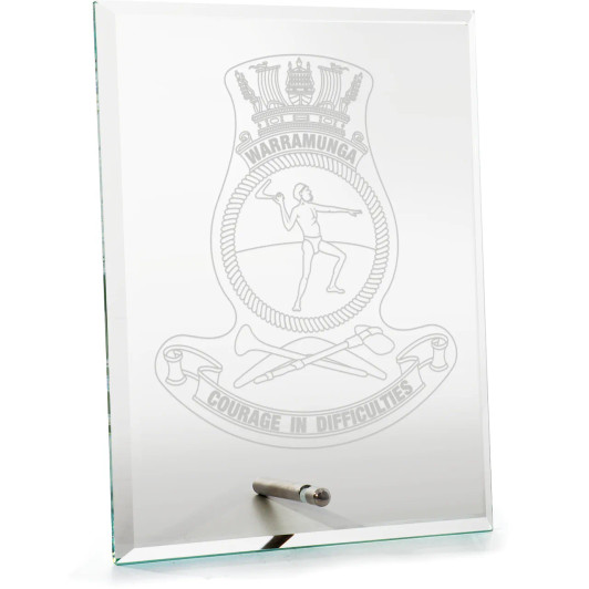 HMAS Warramunga (II) Everest Glass Award in Gift Box