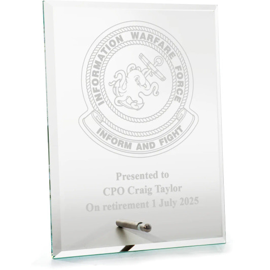 Information Warfare Force Everest Glass Award in Gift Box