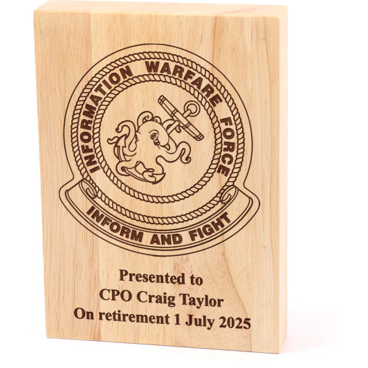 Information Warfare Force Heritage Wooden Award