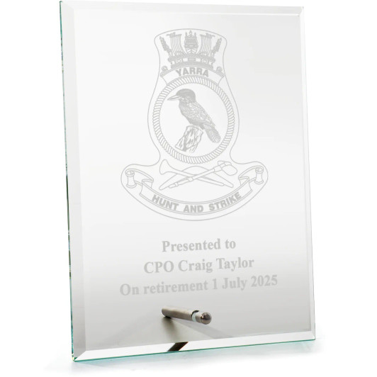 HMAS Yarra (IV) Everest Glass Award in Gift Box
