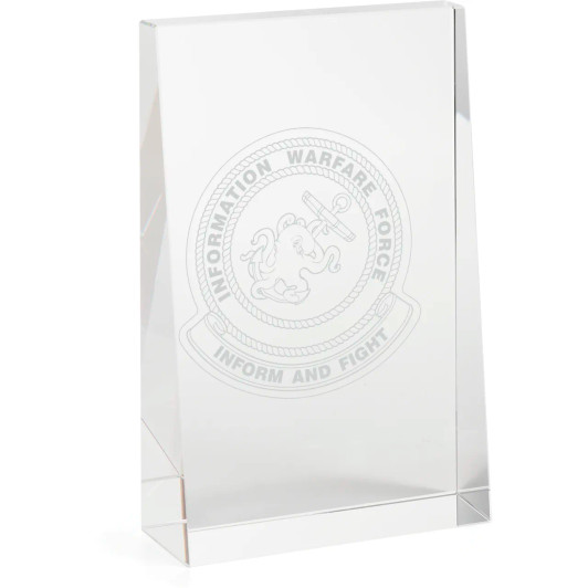 Information Warfare Force Glacier Glass Award in Gift Box