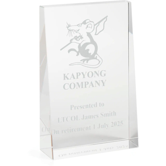 Kapyong Company Glacier Glass Award in Gift Box