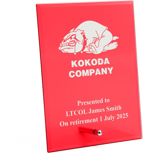 Kokoda Company Nebula Red Glass Award in Gift Box