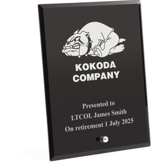 Kokoda Company Nebula Black Glass Award in Gift Box