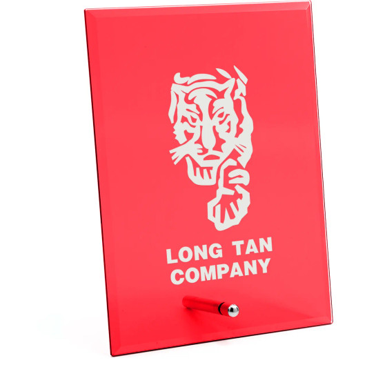 Long Tan Company Nebula Red Glass Award in Gift Box