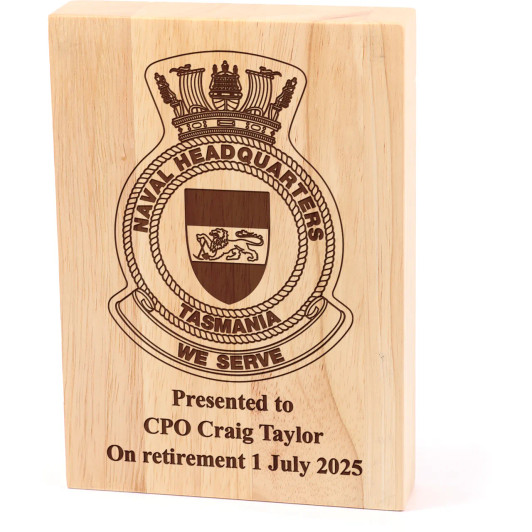 Naval Headquarters Tasmania Heritage Wooden Award