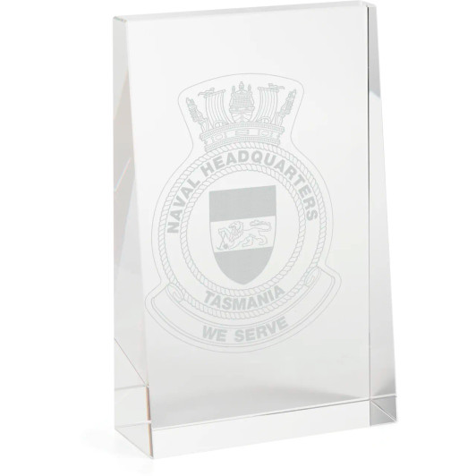 Naval Headquarters Tasmania Glacier Glass Award in Gift Box