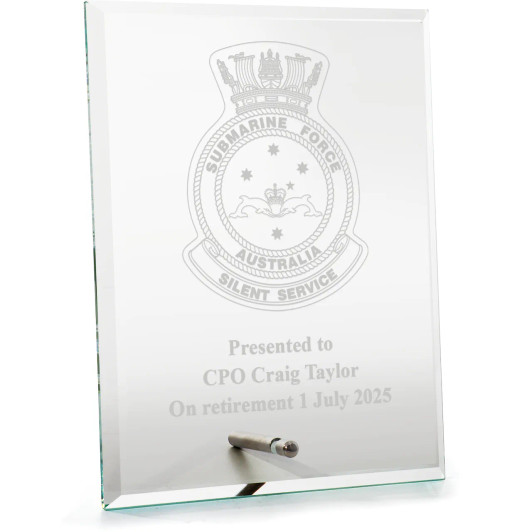 Submarine Force Everest Glass Award in Gift Box