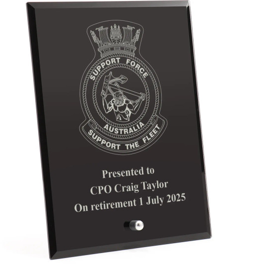 Support Force Nebula Black Glass Award in Gift Box