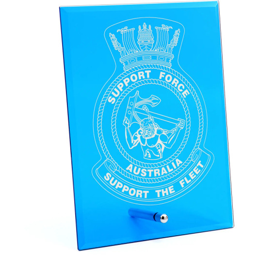 Support Force Nebula Blue Glass Award in Gift Box
