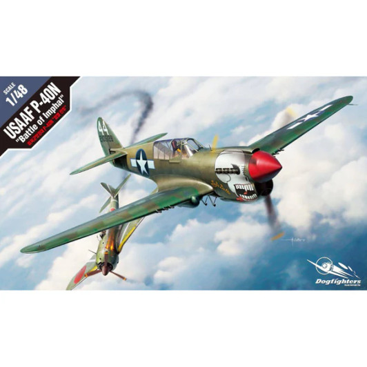 Academy 1/48 USAAF P-40N Warhawk "Battle of Imphal" Plastic Model Kit - Aus Decals
