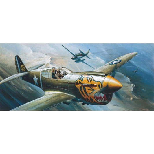 Academy 1/72 P-40E Warhawk Plastic Model Kit - Aus Decals Academy 1/72 P-40E Warhawk Plastic Model Kit - Aus Decals