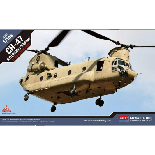 Academy 1/144 CH-47D/F/J/HC.Mk.1 "4 Nations" Plastic Model Kit - Aus Decals Academy 1/144 CH-47D/F/J/HC.Mk.1 "4 Nations" Plastic Model Kit - Aus Decals