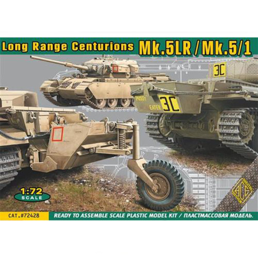 Ace Model 1/72 Long Range Centurions Mk.5 LR / Mk.5/1 Plastic Model Kit - Aus Decals