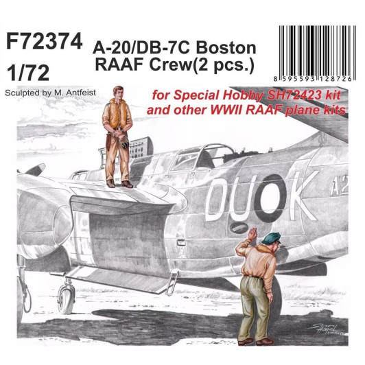 CMK 1/72 A-20/DB-7C Boston RAAF Crew Plastic Model Kit - Aus Decals