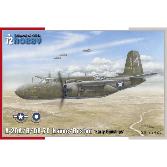 Special Hobby 1/72 A-20B/C Havoc ‘Gunships’ Plastic Model Kit - Aus Decals