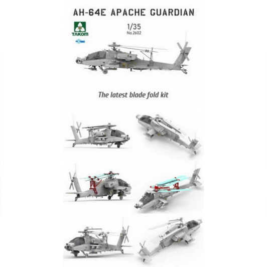 Takom 1/35 AH-64E Apache Guardian Attack Helicopter Plastic Model Kit - Aus Decals
