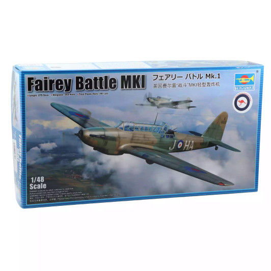Trumpeter 1/48 Fairey Battle mk1 Plastic Model Kit - Aus Decals
