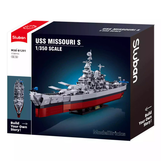 MB USS MISSOURI SCALE 1:350 1739 PCS C4