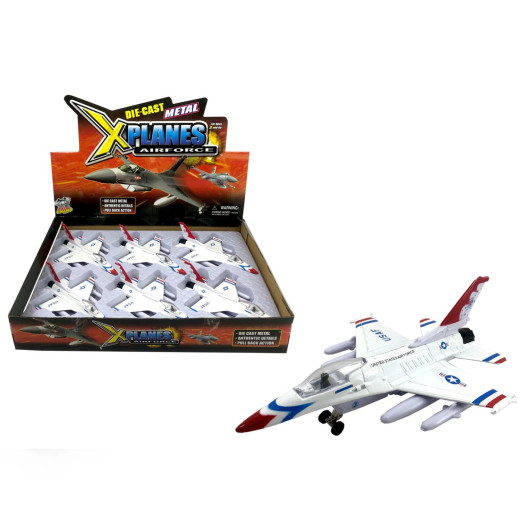 F-16 FALCON FIGHTER 7.5" DIE CAST - SOLD AS A DISPLAY OF 6 C12 F-16 FALCON FIGHTER 7.5" DIE CAST - SOLD AS A DISPLAY OF 6 C12