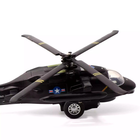 UH-60 BLACK HAWK HELICOPTER DIE CAST 10.5" - Black