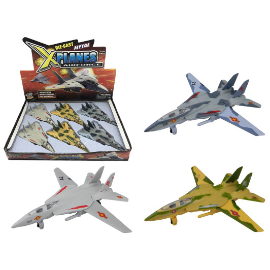 F-14 PANDA FIGHTER DIE CAST 7" - Yellow