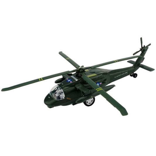 UH-60 BLACK HAWK HELICOPTER DIE CAST 10.5" - Green UH-60 BLACK HAWK HELICOPTER DIE CAST 10.5" - Green